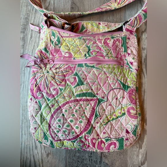 Vera Bradley Vintage Pinwheel Pink Hipster Crossbody Shoulder Bag Purse Retired - Picture 11 of 11